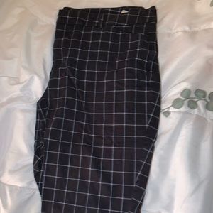 Black and white dress pants